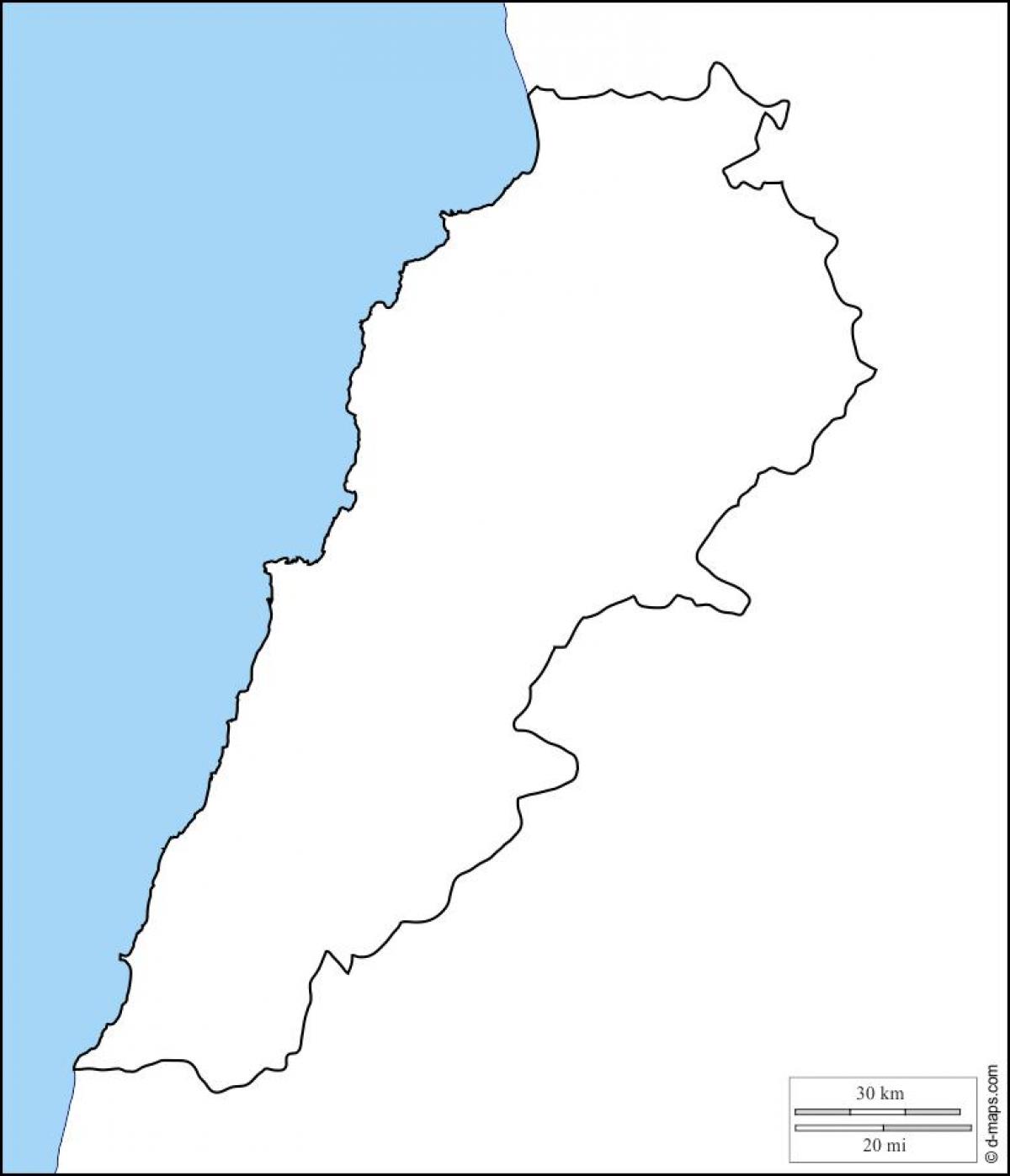 tuščias žemėlapis Libanas
