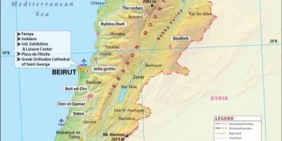 Žemėlapis senovės Libanas