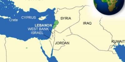 Libanas žemėlapyje
