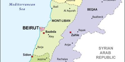 Žemėlapis Libano politinė